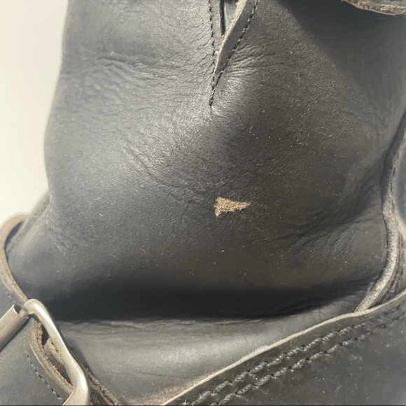 Rare Vintage Dr. Martens Motorcycle Boots Buckles Made in England 5 Black - Picture 9 of 15